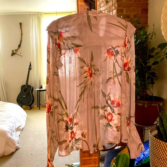 AllSaints Lara Kuroyuri Floral Print Blouse - Picture 7 of 8